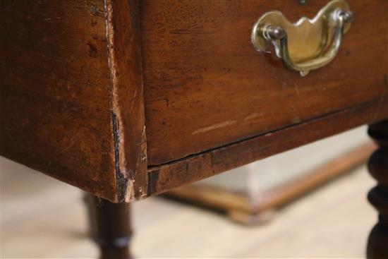 A Victorian mahogany kneehole desk W. 117cm